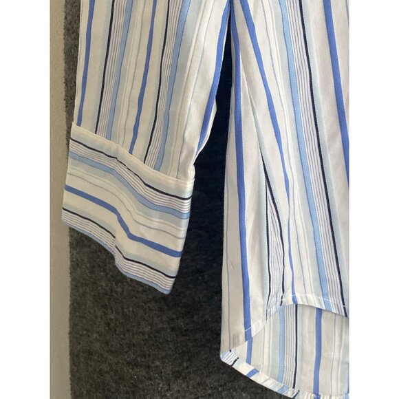 New York Co Stretch Blouse Stripe LS Button Front Women Large Lot of 2 - Picture 11 of 16